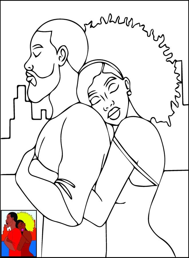 The Seven Colours لوحة رسم قماشية بسبعة ألوان، يمكنك رسمها بنفسك، مناسبة للأطفال والكبار والأزواج | مثالية لأعياد الميلاد والمناسبات (8 × 10 بوصات) (مجموعة رسم للأزواج) - Image 1